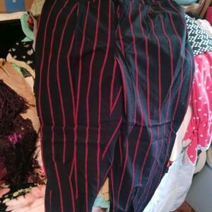 Forever 21 Black Pants with Red Accents Ladies Size Small